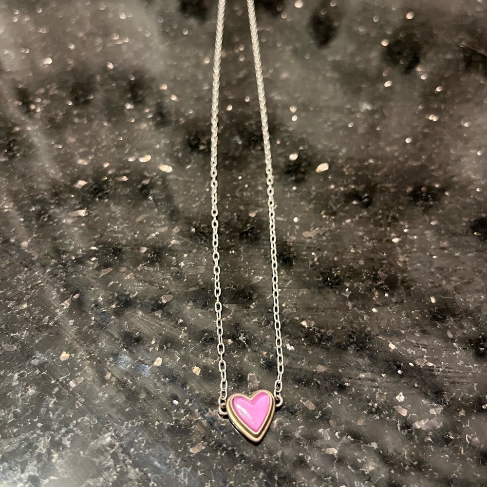 James Avery Pink Heart Necklace